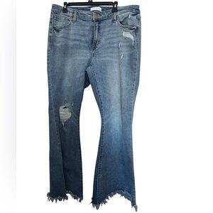 Lane Bryant Mid-rise flare flex magic waist jeans
